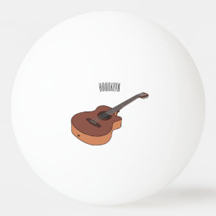 Bild på akustisk gitarr-tecknad pingisboll