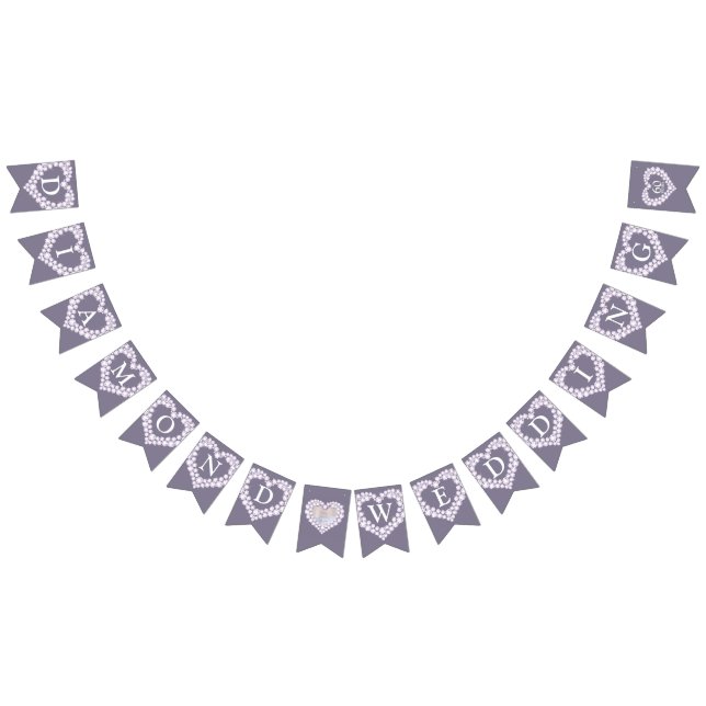 Bild på anpassningsbarna Diamond bröllop 60-årsdag Vimplar (Alla)