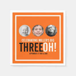 Bild på anpassningsbarna orange 30års födelsedag s pappersservett