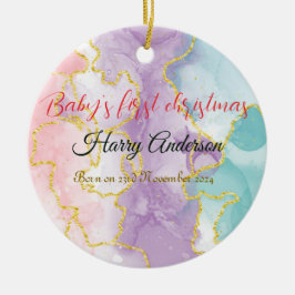 Bild på Baby första jul Ornament back anpassningsb