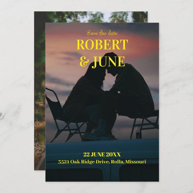 Bild på båda sidor av fullt spara datumet (Fram/baksida)