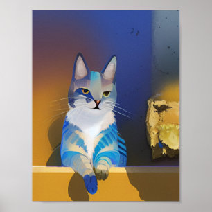 Bild på blå kattsoljor poster