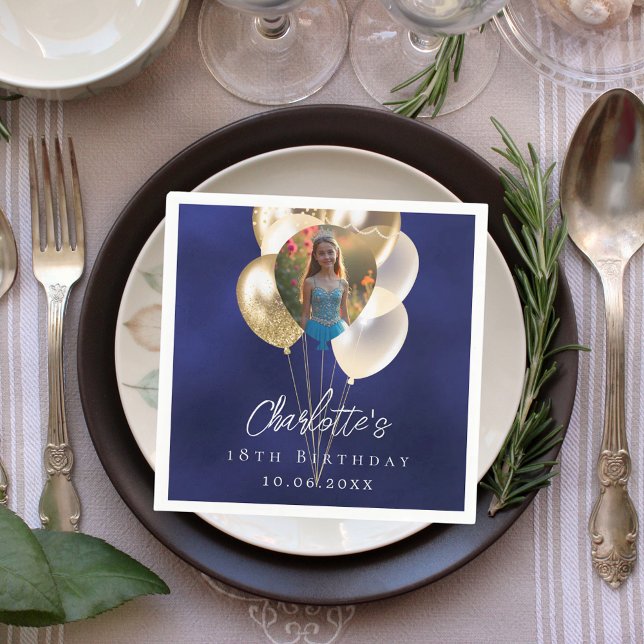 Bild på Blåbläckstråle guld Pappersservett (Skapare uppladdad)