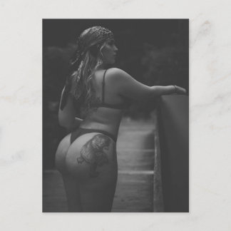 Bild på Black and White Hett Bikini Girl Vykort
