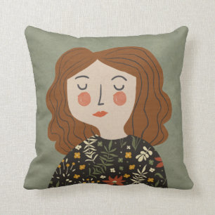 Bild på blomman kudde