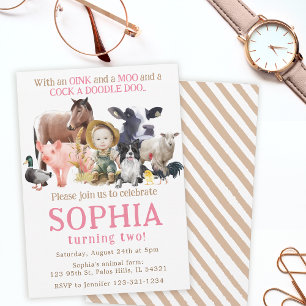 Bild på boskap Ranch Cow Horse födelsedagskalender Inbjudningar