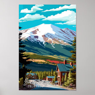 Bild på Breckenridge Colorado vintage resor Poster
