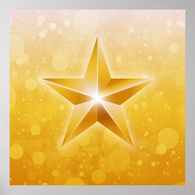 Bild på Bright guldstjärna Poster (Framsidan)