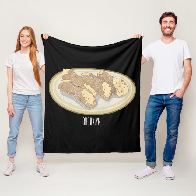 Bild på Cannoli-tecknaden Fleecefilt (På plats)