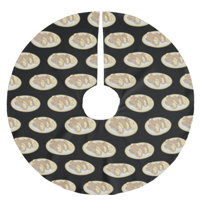 Bild på Cannoli-tecknaden Julgransmatta Borstad Polyester (Framsidan)