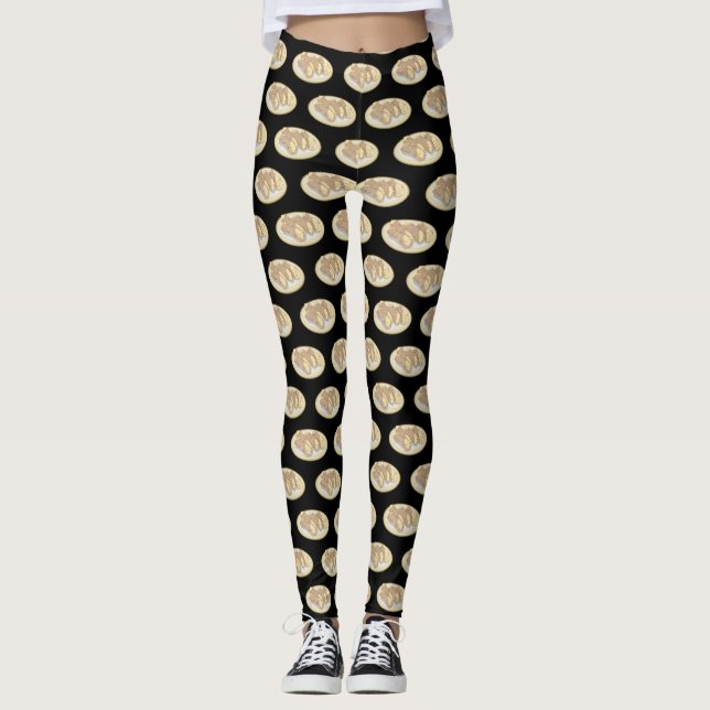 Bild på Cannoli-tecknaden Leggings (Framsida)