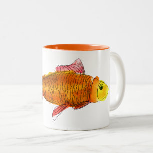 Bild på Cute Comet Goldfish-popkonst Två-Tonad Mugg
