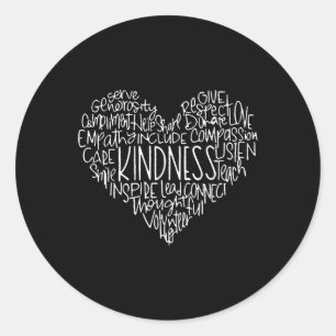 Bild på Cute Heart Kindness Runt Klistermärke