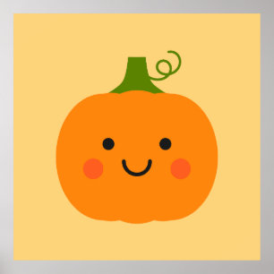 Bild på Cute-leende-pumpa Poster