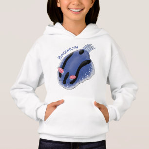 Bild på den blå tecknaden Cute lycklig T Shirt