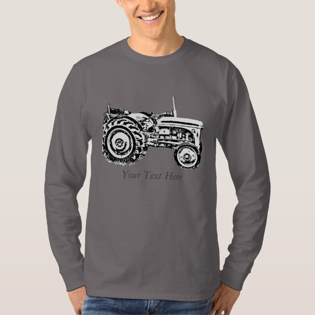 bild på den gamla grått-masstraktorn t shirt (Framsida)