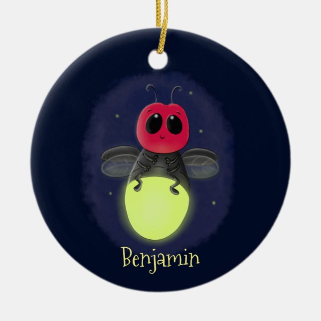 Bild på den ljusaste tecknaden i kryp julgransprydnad keramik (Framsidan)