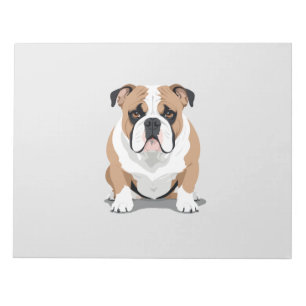 Bild på engelska Bulldog Vector Art Anteckningsblock