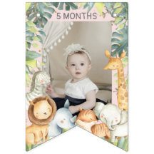 Bild på första födelsedag för Cute safari-djur