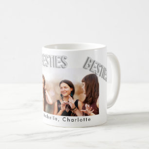 Bild på Friends white silver besties BFF Kaffemugg