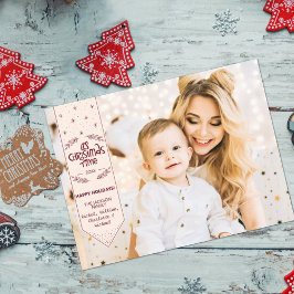 Bild på glad helg i jultid vykort