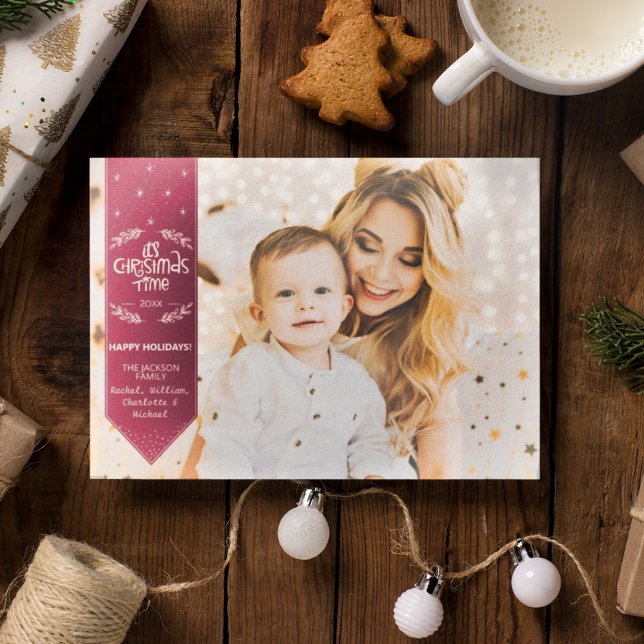 Bild på glad helg på jultid julkort (Skapare uppladdad)