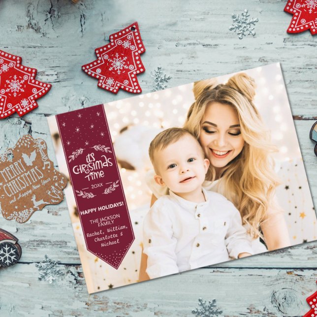 Bild på glad helg på jultid vykort (Skapare uppladdad)