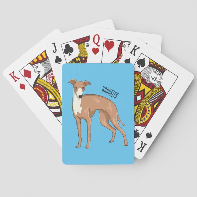 Bild på Greyhound-hund tecknad Casinokort (Baksidan)