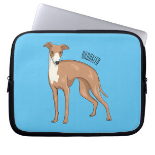 Bild på Greyhound-hund tecknad Laptop Fodral