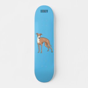 Bild på Greyhound-hund tecknad Mini Skateboard Bräda 18,5 Cm