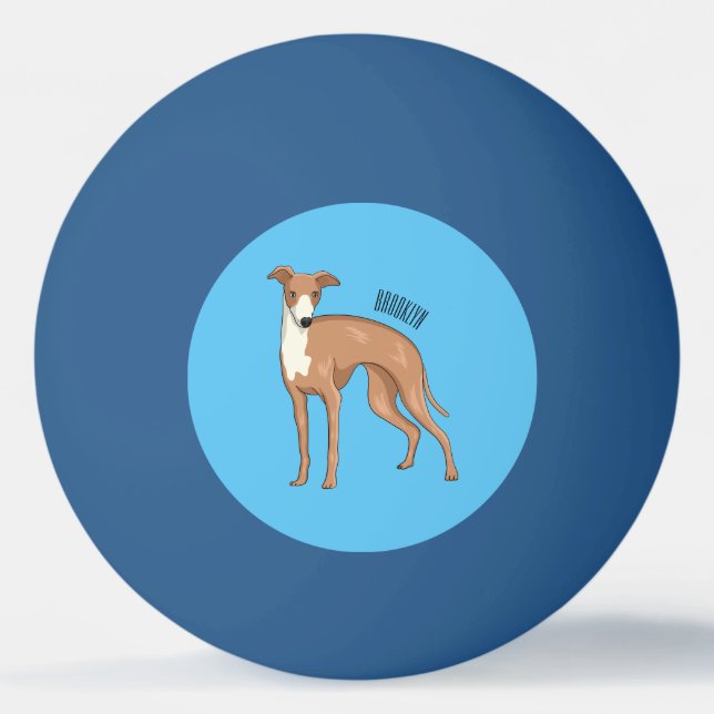 Bild på Greyhound-hund tecknad Pingisboll (Framsidan)