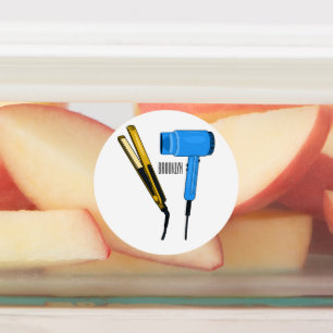 Bild på hårtorktumlare och hårborttagare klistermärke