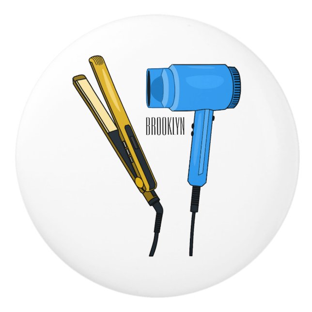 Bild på hårtorktumlare och hårborttagare knopp (Framsidan)