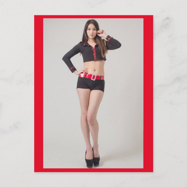 Bild på japansk modell för hett vykort (Framsida)