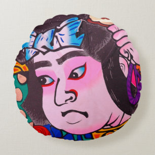 Bild på japansk traditionell nitrit,drake,samur rund kudde