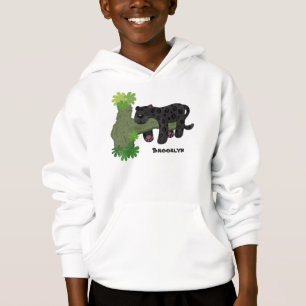 Bild på kattens tecknad i Cute jaguar Black panthe T Shirt