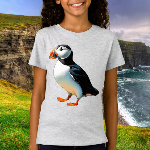 Bild på lunnefågel havsfågel kust vilda djur t shirt