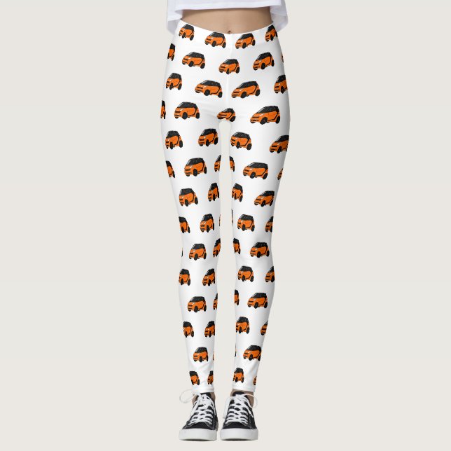 Bild på mikrobilars tecknad leggings (Framsida)