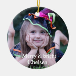 Bild på personligen bild perfekt julgransprydnad keramik