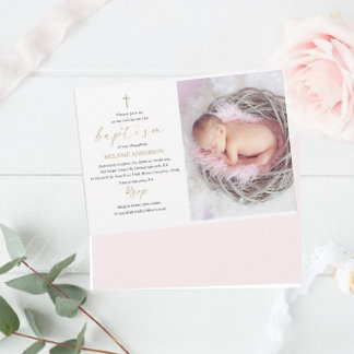 Bild på Religiösan elegant Baptism  anpassningsbar Inbjudningar