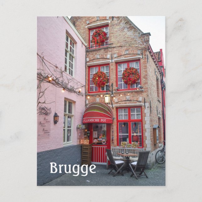 Bild på resa i Brugge Belgium Vykort (Framsida)