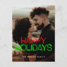 Bild på Retro 80-talet Neon ljus Glad helg Vykort