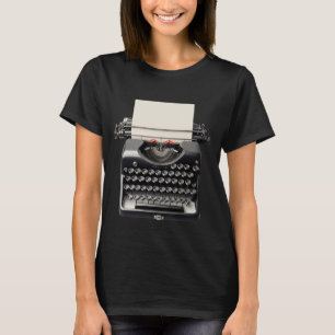 Bild på Retro-skrivmaskin med vintage nycklar T Shirt
