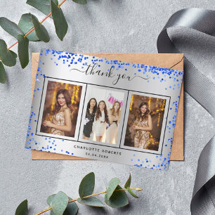 Bild på royalets blåa miniatyrbilder från födelsed tack kort