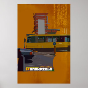 Bild på rutmönster för Darkfield poster