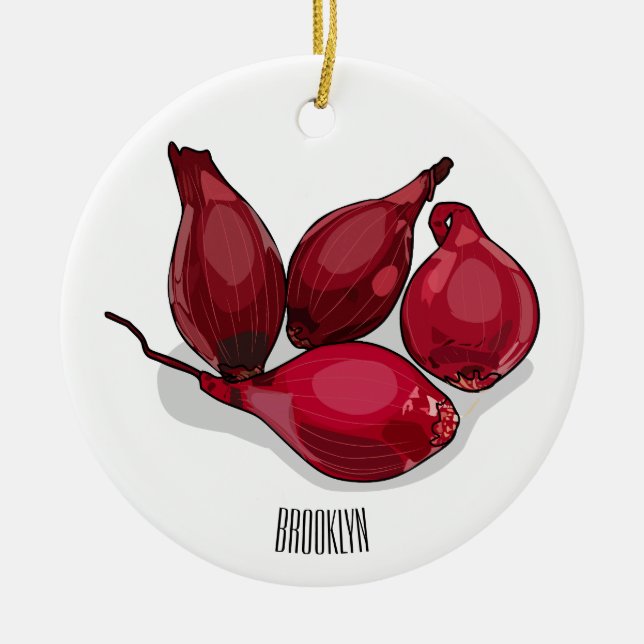 Bild på Shallot-tecknaden Julgransprydnad Keramik (Framsidan)