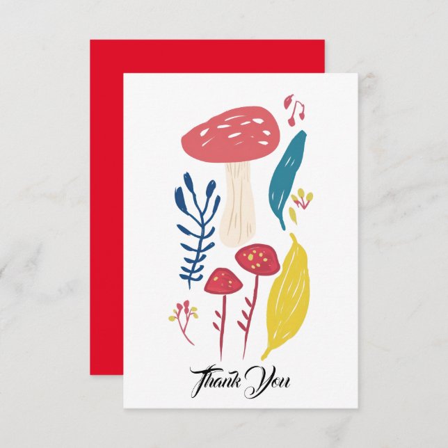 Bild på slammet för slammet Liten Tack Kort (Fram/baksida)