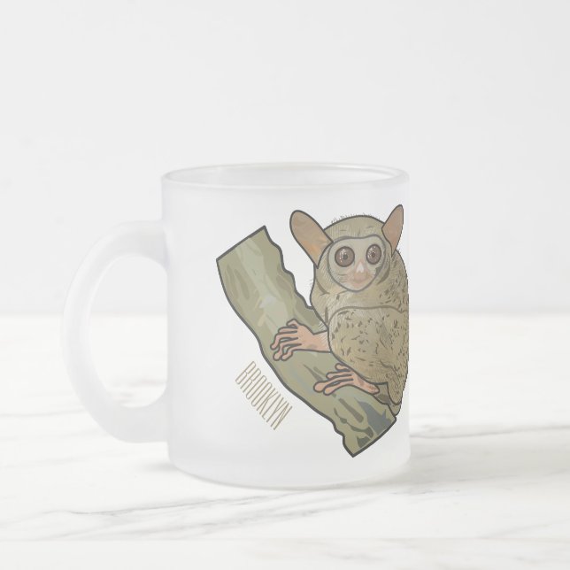 Bild på Tarsier-tecknaden Frostad Glasmugg (Vänster)