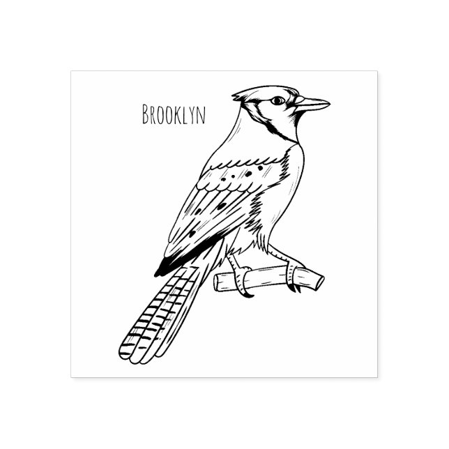 Bild på tecknad av blåhavsfåglar stämpel (Tryck)