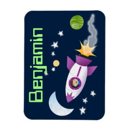 Bild på tecknad av frakt i raketläge magnet